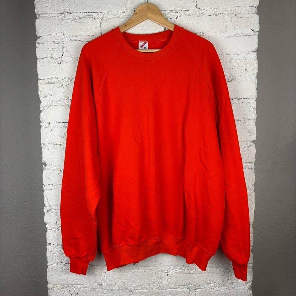 Vintage Jerzeez Orange Blank Sweatshirt 3X